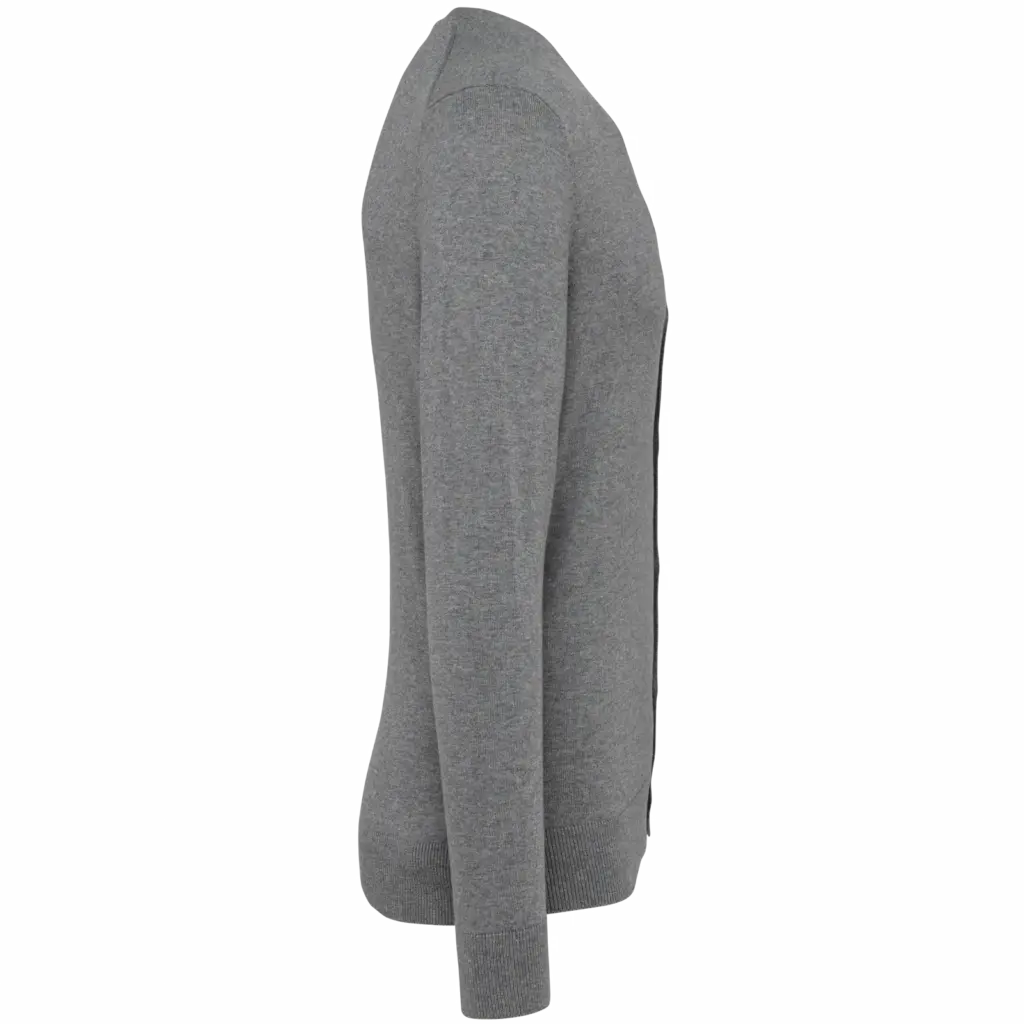 PS_PK902-S_GREYHEATHER - Hidalgo-werbeartikel Heren Supima® cardigan, grey heather — productfoto 7