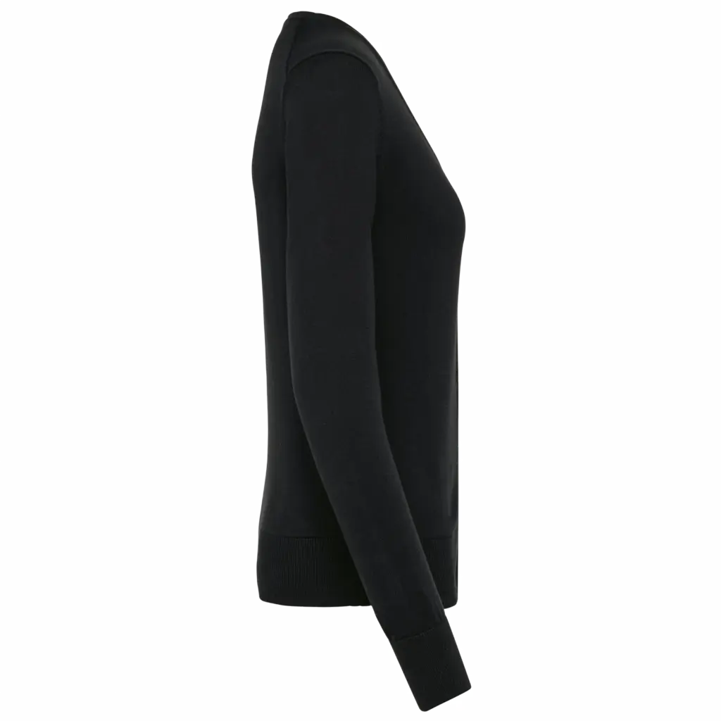 Dames Supima® cardigan, black — productfoto 5