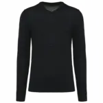 Merinotrui V-hals heren, black — productfoto 6