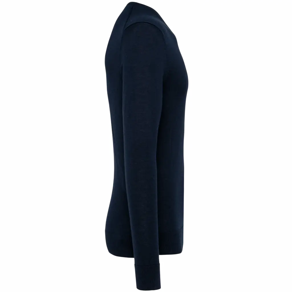 Merinotrui V-hals heren, deep navy — productfoto 6