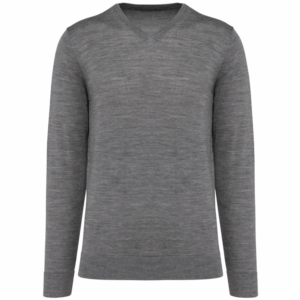 Custom Men's 100% Merino Wool V-Neck Sweater PK910 S-4XL — product photo 8