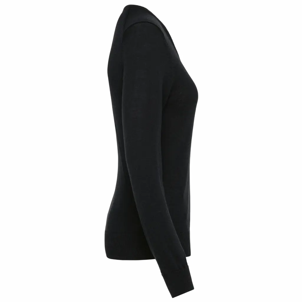 Merinotrui V-hals dames, black — productfoto 5
