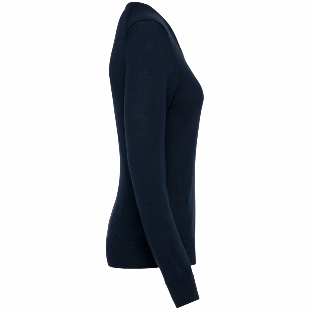 Merinotrui V-hals dames, deep navy — productfoto 6