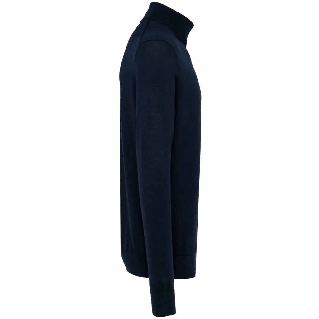 Merinotrui rolkraag heren, deep navy — productfoto 6