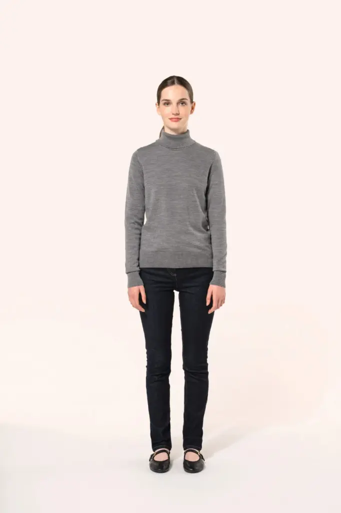 PK913-3_2026 - Hidalgo-werbeartikel Merinotrui rolkraag dames — productfoto 3