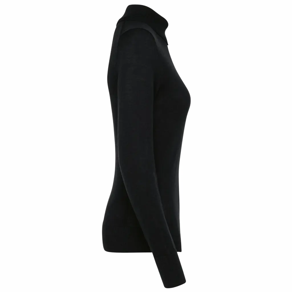 PS_PK913-S_BLACK - Hidalgo-werbeartikel Merinotrui rolkraag dames, black — productfoto 5