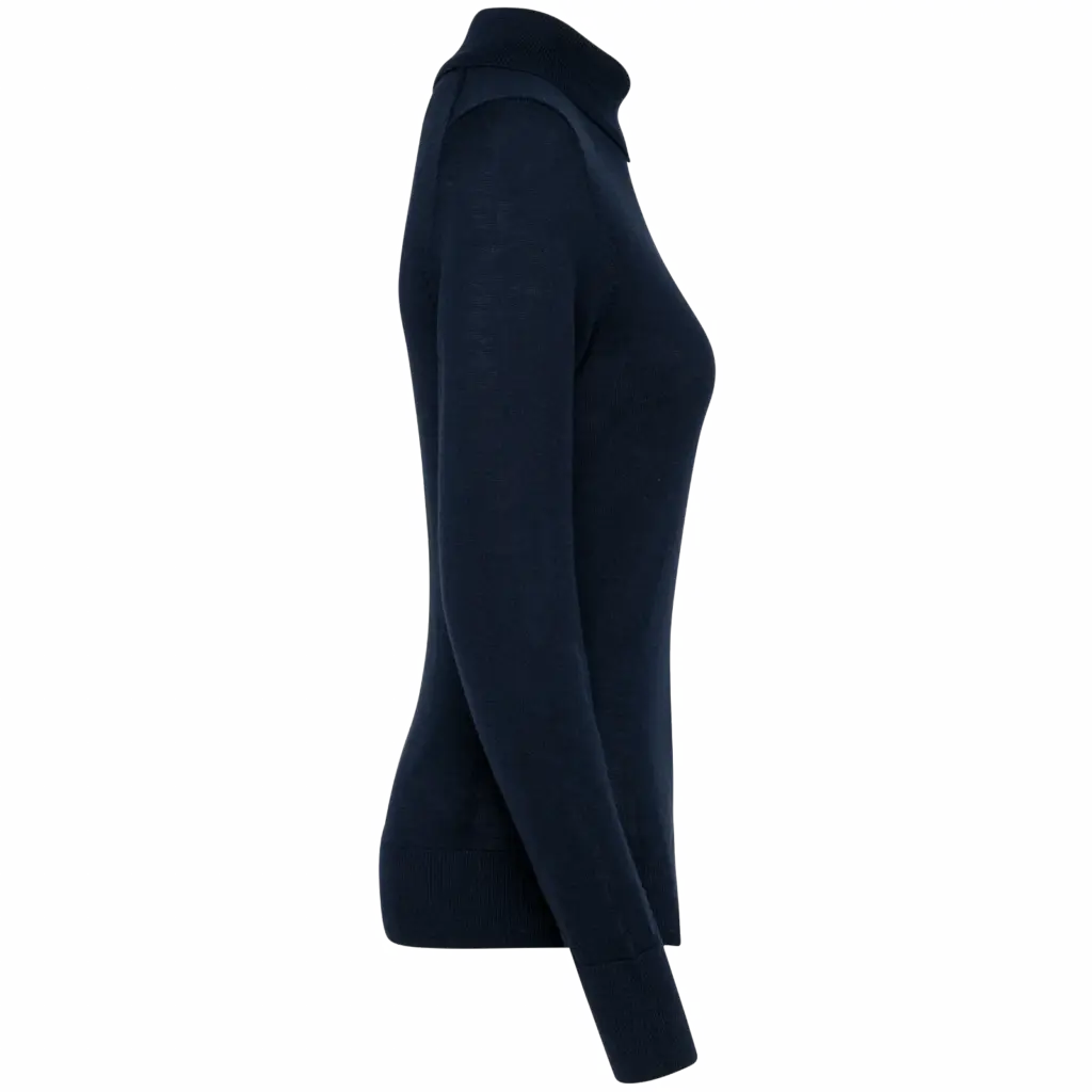 PS_PK913-S_DEEPNAVY - Hidalgo-werbeartikel Merinotrui rolkraag dames, deep navy — productfoto 6