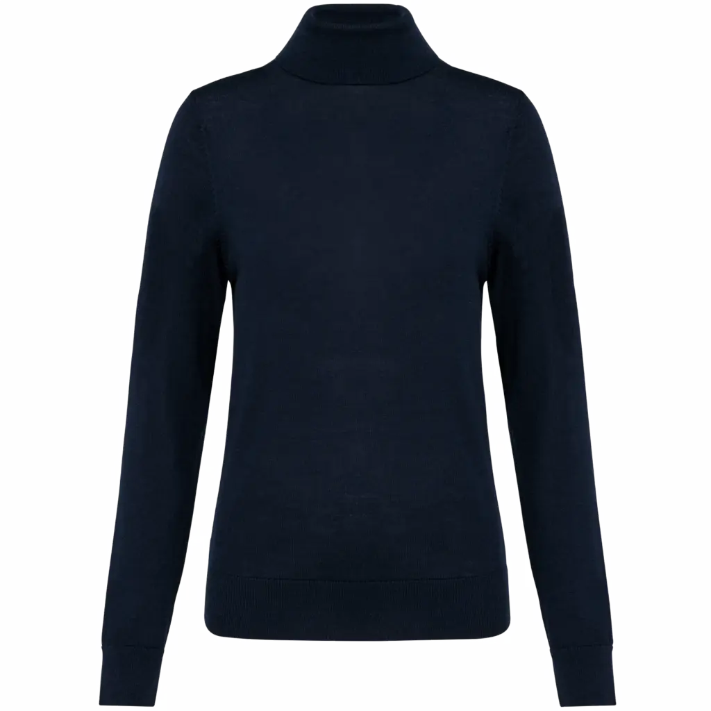 Merinotrui rolkraag dames, deep navy — productfoto 7