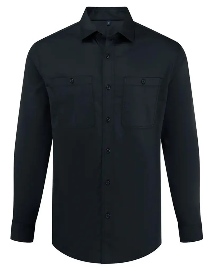 Uniseks horeca-overhemd, stay black — productfoto 2