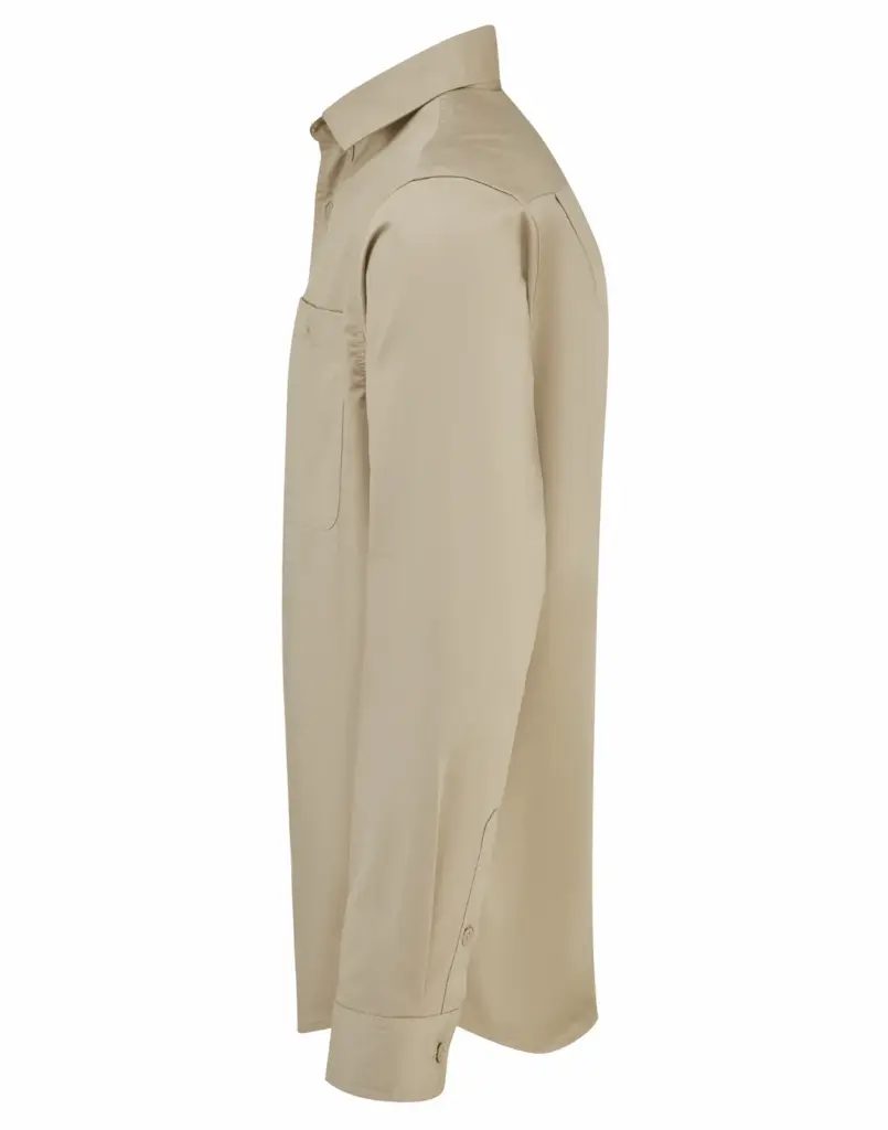 Uniseks horeca-overhemd, stay khaki — productfoto 3