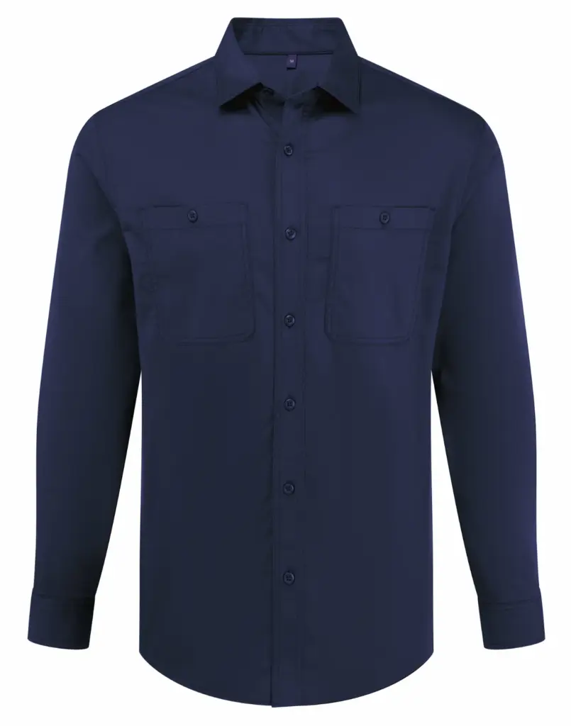 Uniseks horeca-overhemd, stay navy — productfoto 4