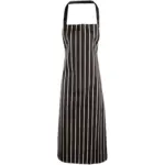 Klassiek gestreept halterschort, black/white — productfoto 2