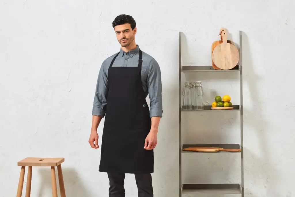 Fairtrade schort met zak — productfoto 3