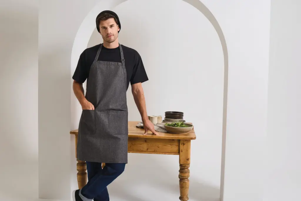 Schort in biologisch fairtradedenim