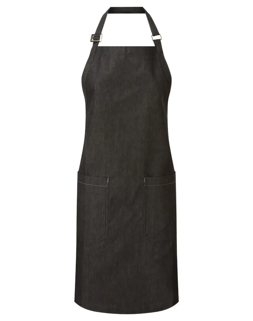 Schort in biologisch fairtradedenim, black denim — productfoto 3