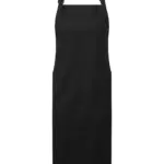 Gerecycled en biologisch schort met bovenstuk, black — productfoto 3