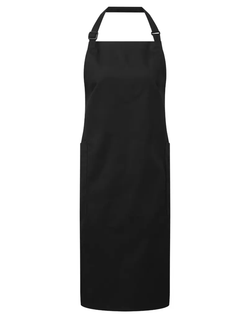PS_PR120_BLACK - Hidalgo-werbeartikel Gerecycled en biologisch schort met bovenstuk, black — productfoto 3