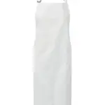 Gerecycled en biologisch schort met bovenstuk, white — productfoto 4
