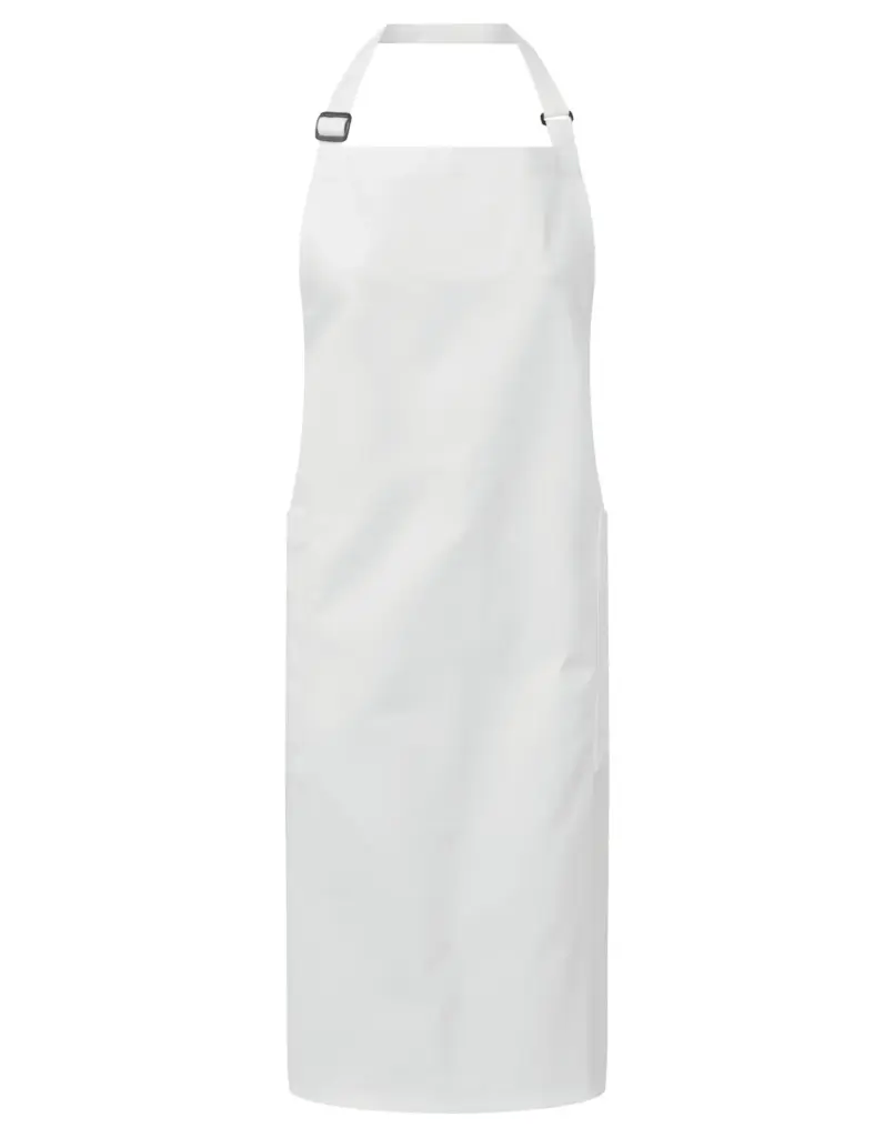 PS_PR120_WHITE - Hidalgo-werbeartikel Gerecycled en biologisch schort met bovenstuk, white — productfoto 4