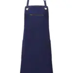 Ecologische contrasterende schort  Barley, navy / camel — productfoto 7
