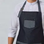 Domain - Contrast denim halterschort — productfoto 2