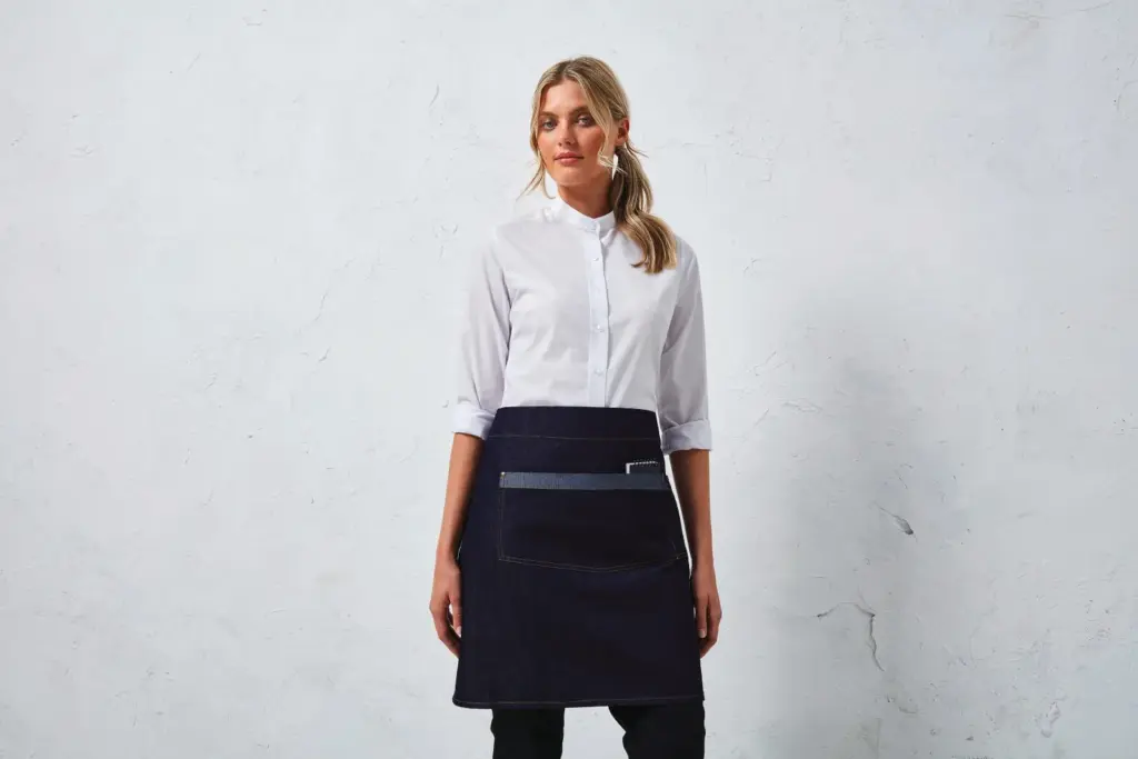 Domain - Contrast denim heupschort — productfoto 3