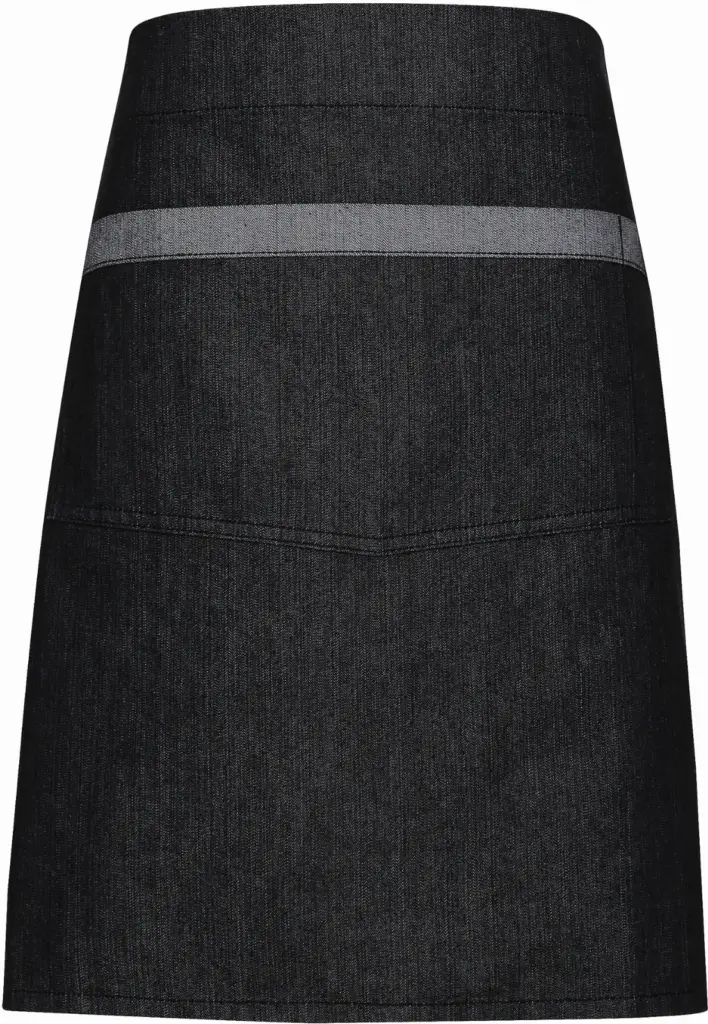 Domain - Contrast denim heupschort, black denim — productfoto 4