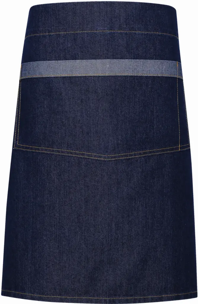 Domain - Contrast denim heupschort, indigo denim — productfoto 5