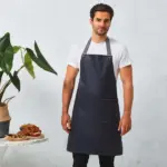 District - Waxed look denim halterschort — productfoto 3