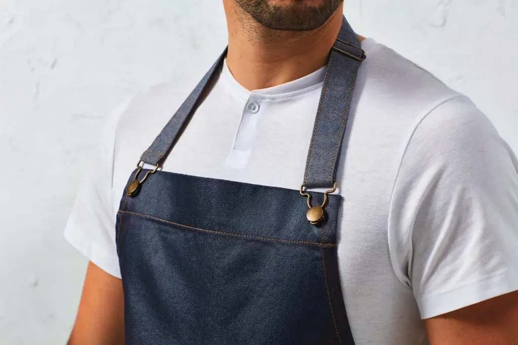 District - Waxed look denim halterschort — productfoto 4