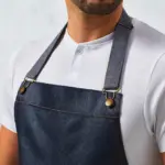 District - Waxed look denim halterschort — productfoto 4