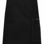 District - Waxed look denim halterschort, black denim — productfoto 5