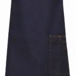 District - Waxed look denim halterschort, indigo denim — productfoto 6