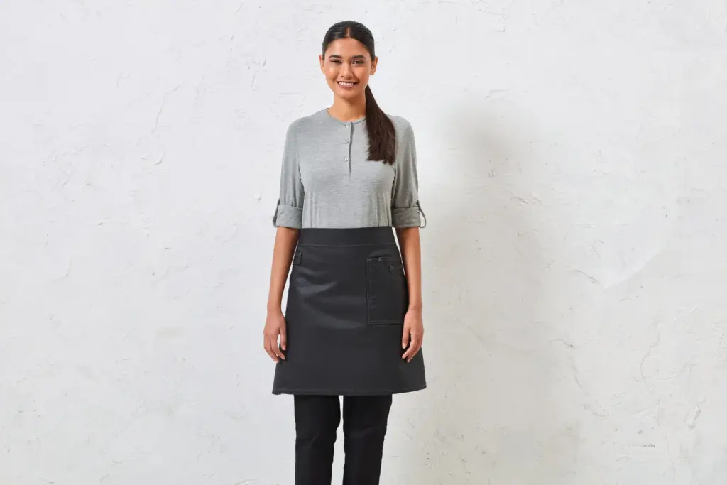 Division - Waxed look denim waist apron — productfoto 3