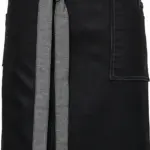 Division - Waxed look denim waist apron, black denim — productfoto 6