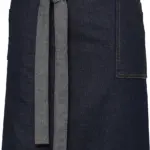 Division - Waxed look denim waist apron, indigo denim — productfoto 8