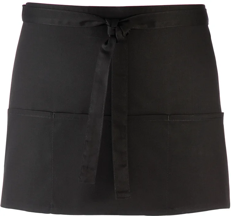 PS_PR155_BLACK - Hidalgo-werbeartikel Heupschort met 3 zakken "colours", black — productfoto 4