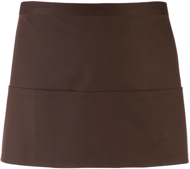 PS_PR155_BROWN - Hidalgo-werbeartikel Heupschort met 3 zakken "colours", brown — productfoto 5