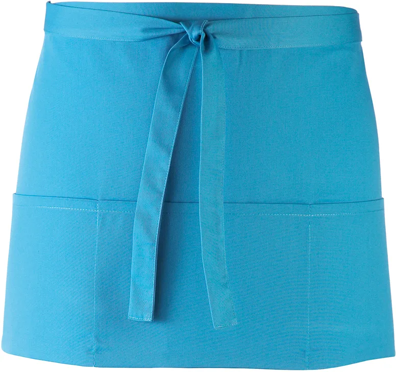PS_PR155_TURQUOISE - Hidalgo-werbeartikel Heupschort met 3 zakken "colours", turquoise — productfoto 14