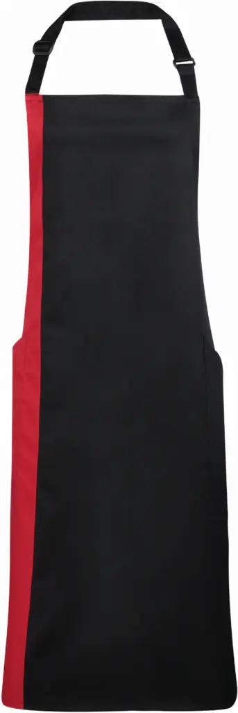 Tweekleurig schort, black / red — productfoto 8