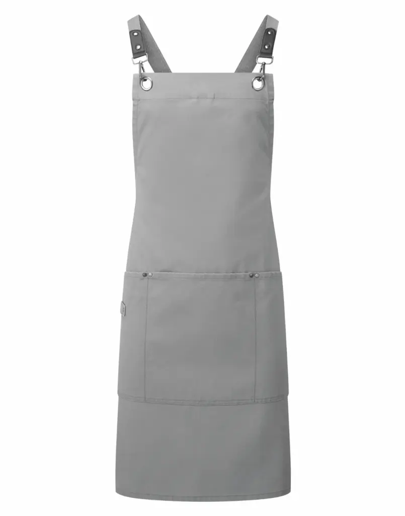 PS_PR182_DARKGREY - Hidalgo-werbeartikel Schort met gekruiste rugbanden CLIP 'N' CLASP, dark grey — productfoto 5