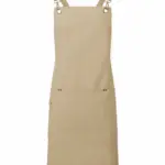 PS_PR182_KHAKI - Hidalgo-werbeartikel Schort met gekruiste rugbanden CLIP 'N' CLASP, khaki — productfoto 6