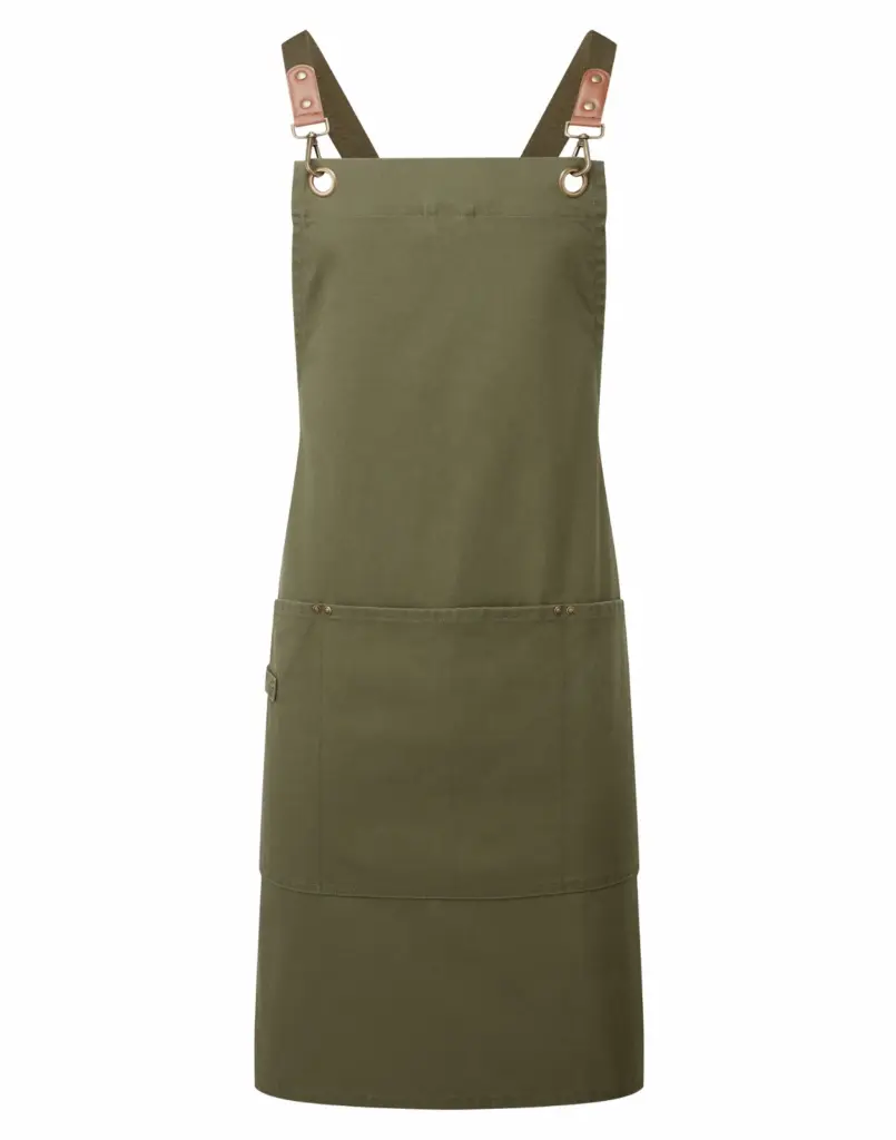 PS_PR182_OLIVE - Hidalgo-werbeartikel Schort met gekruiste rugbanden CLIP 'N' CLASP, olive — productfoto 8