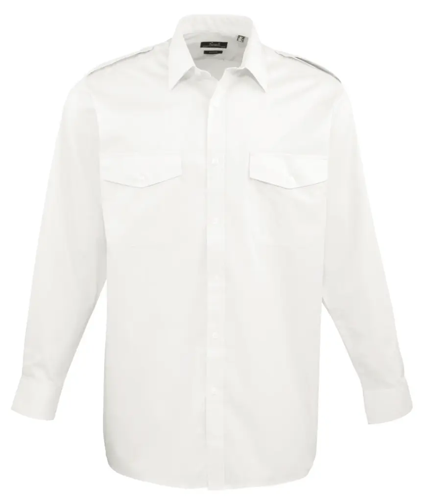 Pilot Long Sleeved Shirt, white — productfoto 2