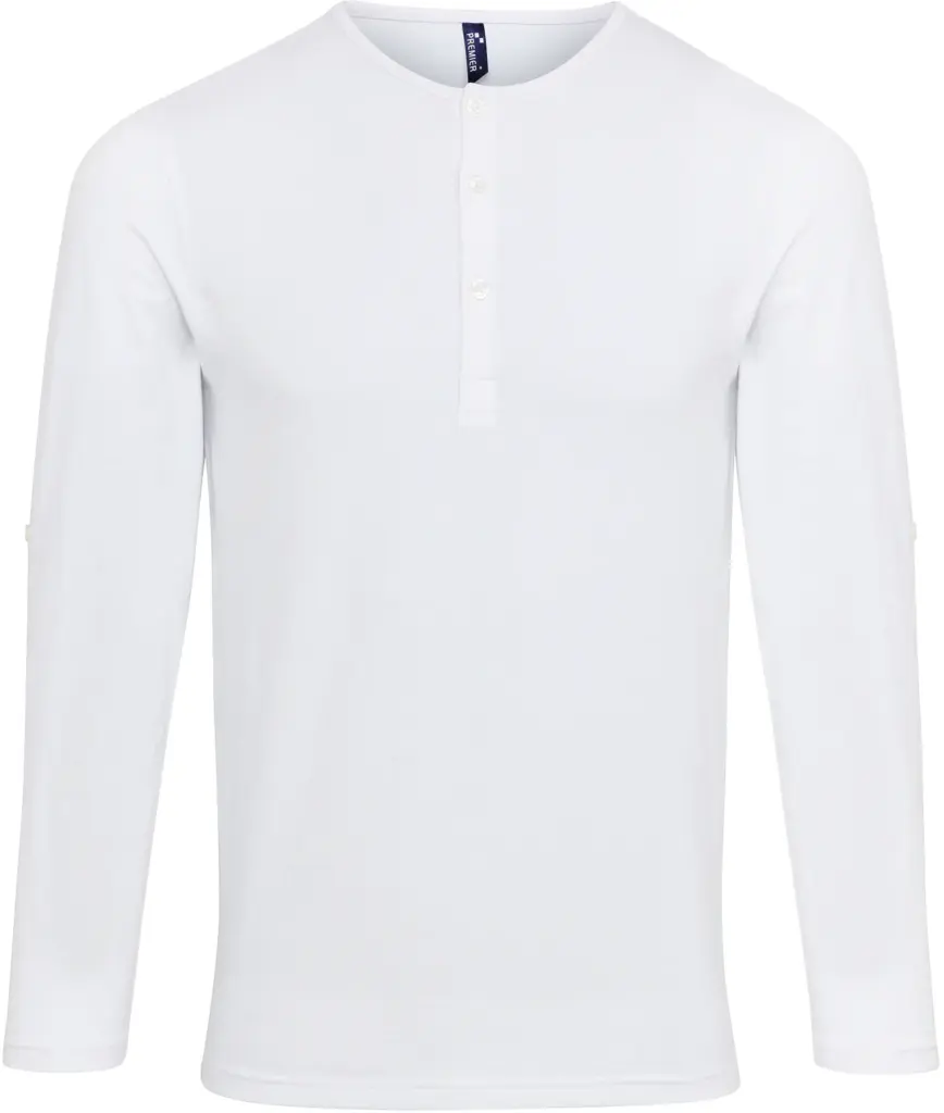 Long John - Men's roll sleeve T-shirt, white — productfoto 7