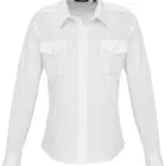Ladies' Long Sleeve Pilot Shirt, white — productfoto 4
