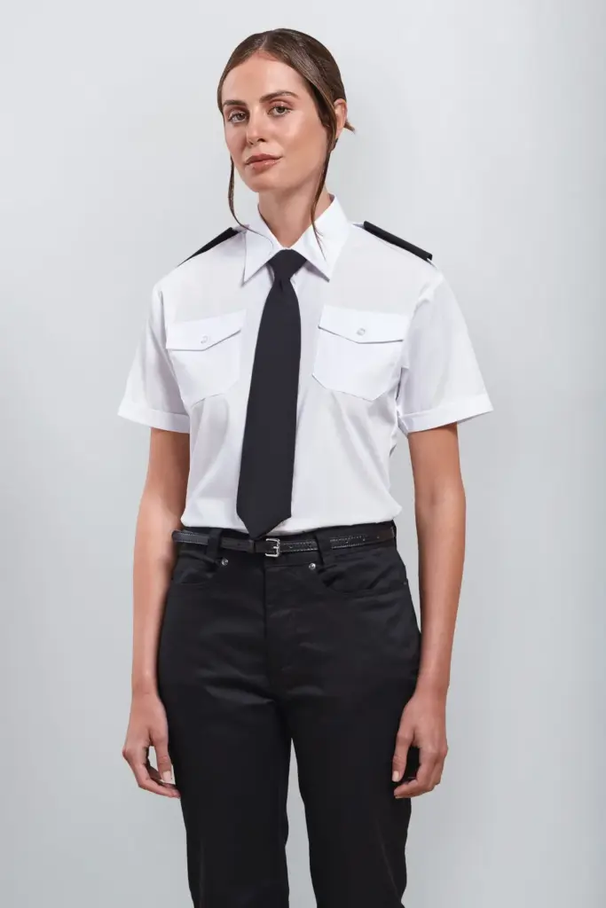 Ladies Pilot Short Sleeved Shirt — productfoto 2