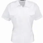 Ladies Pilot Short Sleeved Shirt, white — productfoto 3