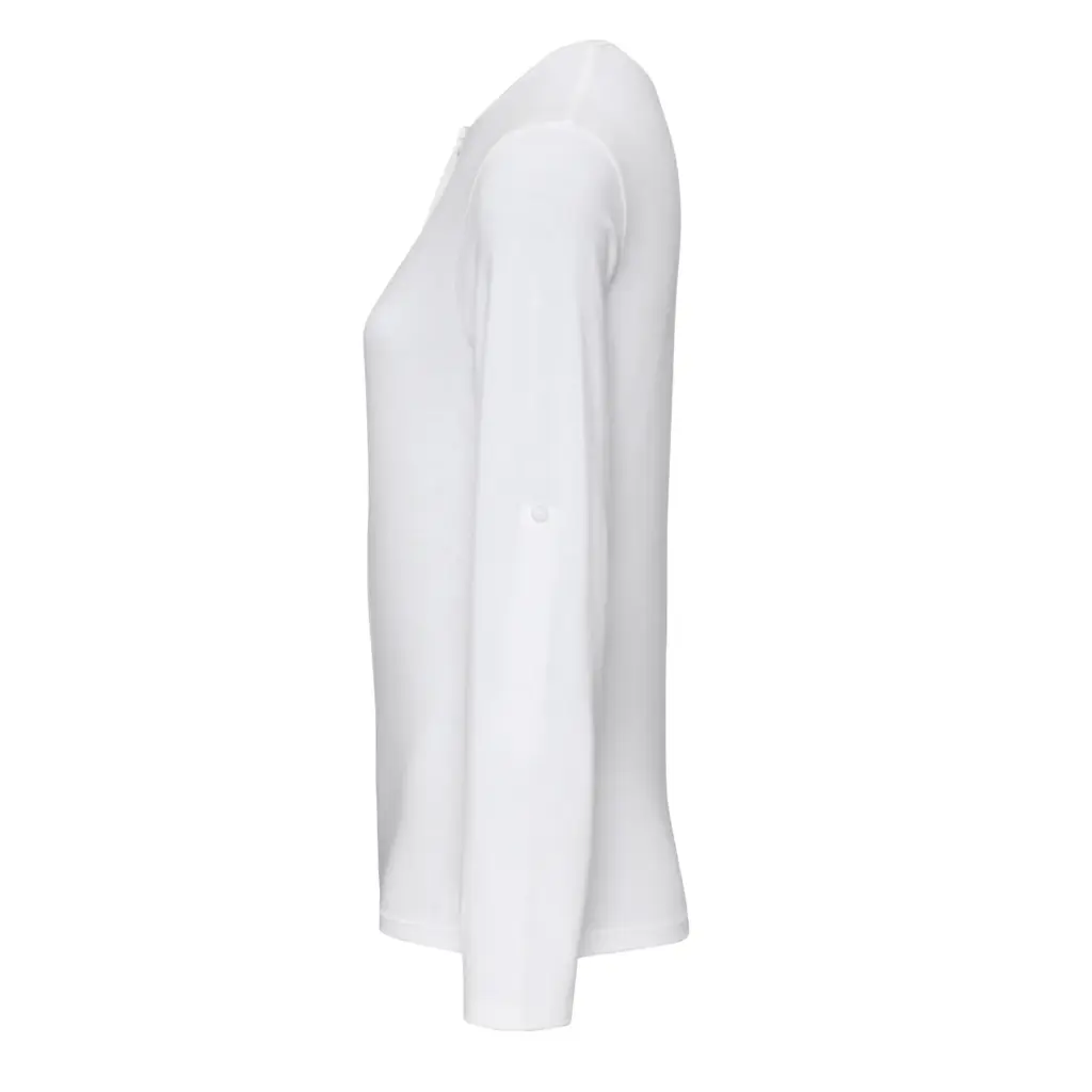 Long John - Women's roll sleeve T-shirt, white — productfoto 6