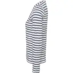 Long John - Women's roll sleeve T-shirt, white / navy — productfoto 7